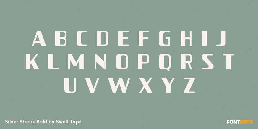 Silver Streak Bold Font Poster #2