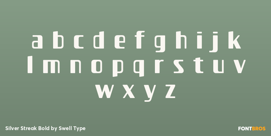 Silver Streak Bold Font Poster #1