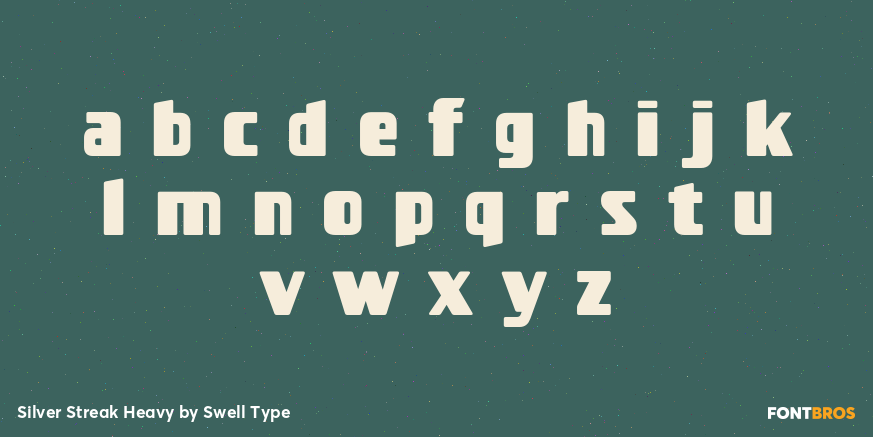 Silver Streak Heavy Font Poster #3