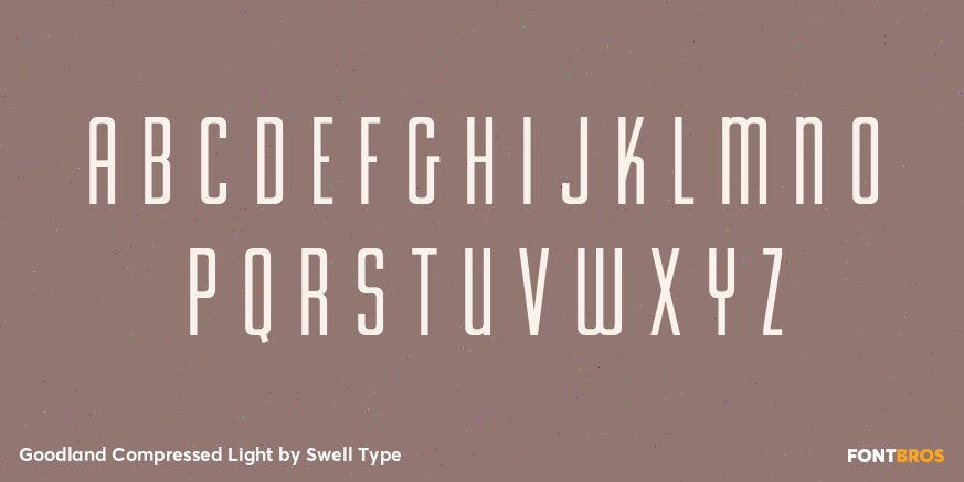 Goodland Compressed Light Font Poster #2