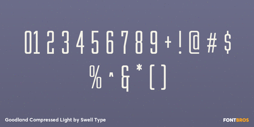 Goodland Compressed Light Font Poster #4
