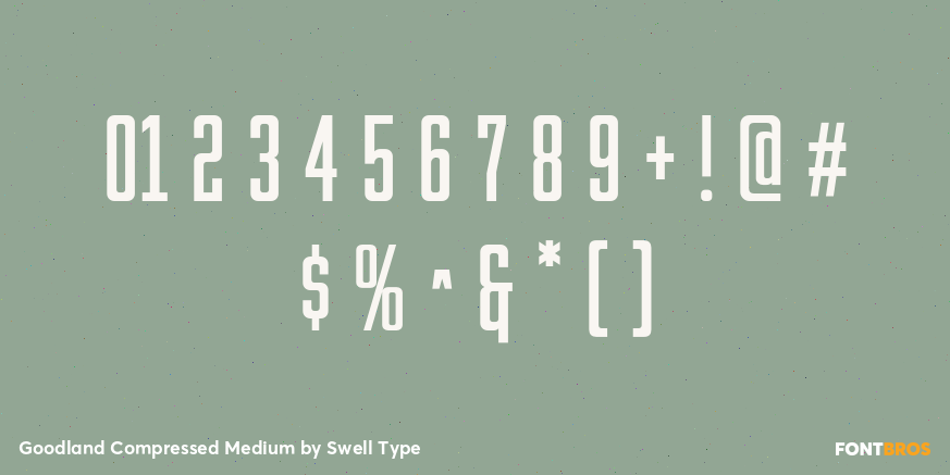 Goodland Compressed Medium Font Poster #1