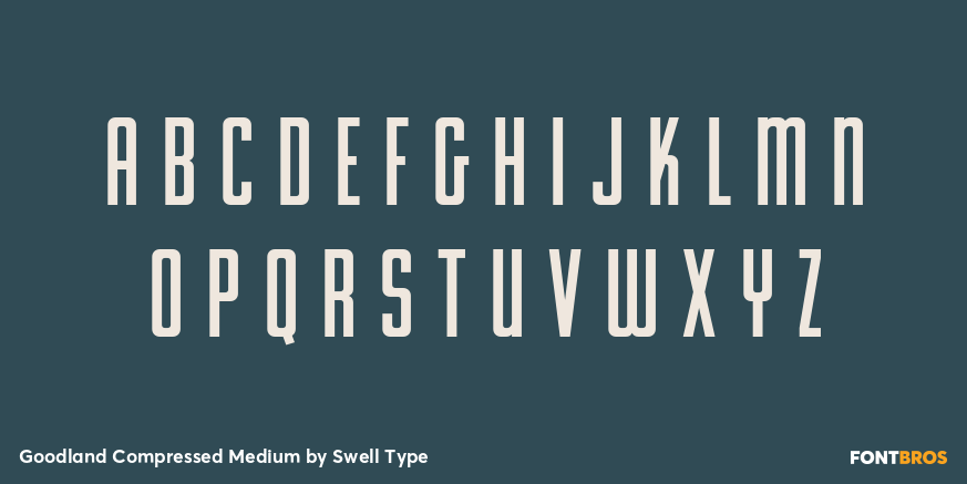 Goodland Compressed Medium Font Poster #1