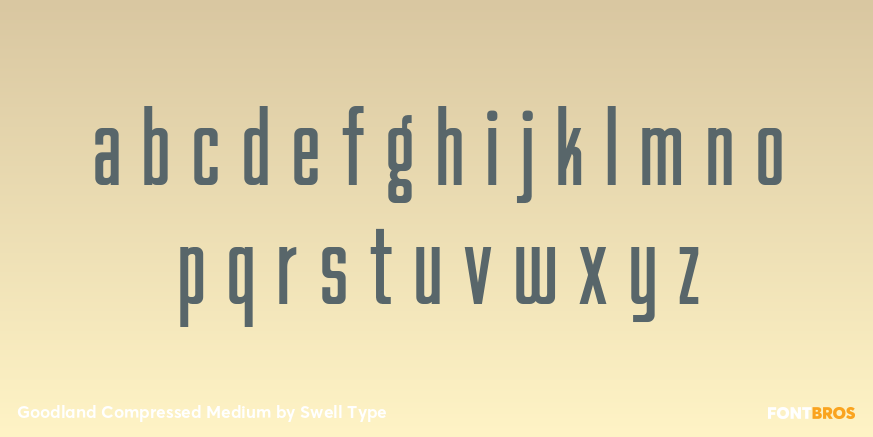 Goodland Compressed Medium Font Poster #1