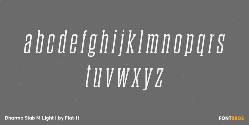 Dharma Slab M Light I Font Poster #3