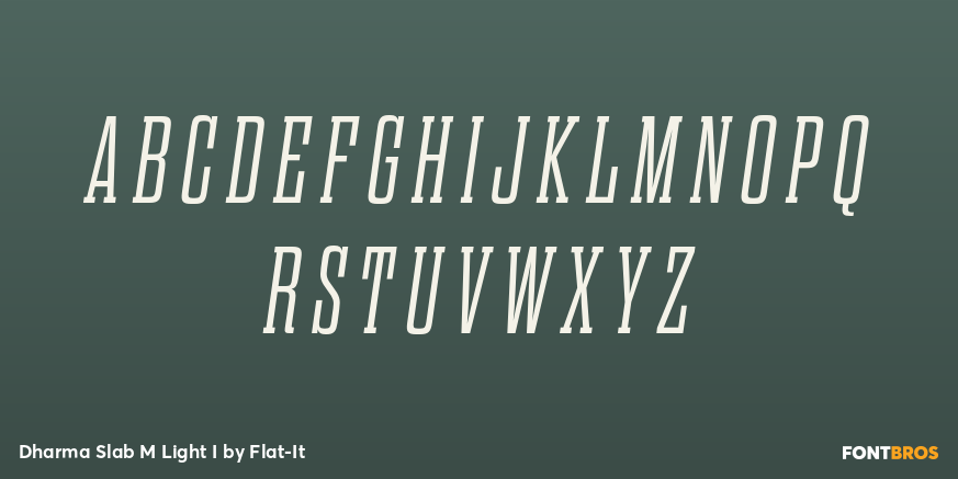 Dharma Slab M Light I Font Poster #1