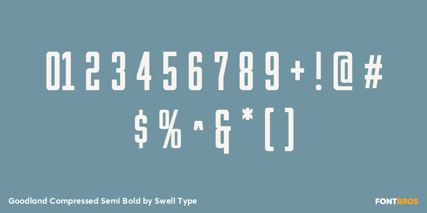 Goodland Compressed Semi Bold Font Poster #1