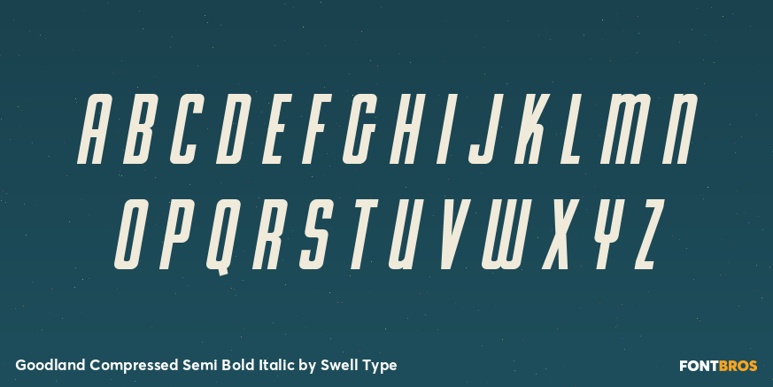 Goodland Compressed Semi Bold Italic Font Poster #1