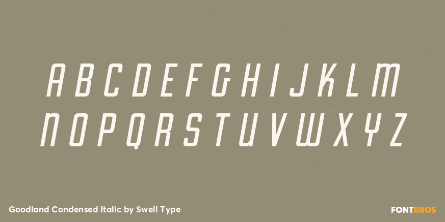 Goodland Condensed Italic Font Poster #1