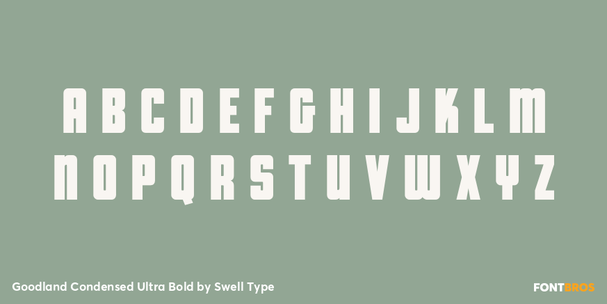 Goodland Condensed Ultra Bold Font Poster #1