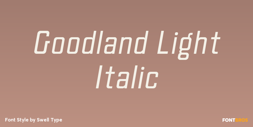 Goodland Light Italic Font Poster #1