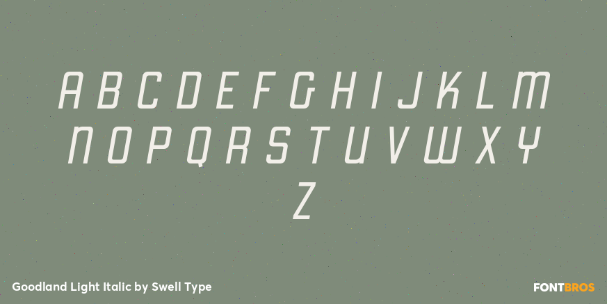 Goodland Light Italic Font Poster #2