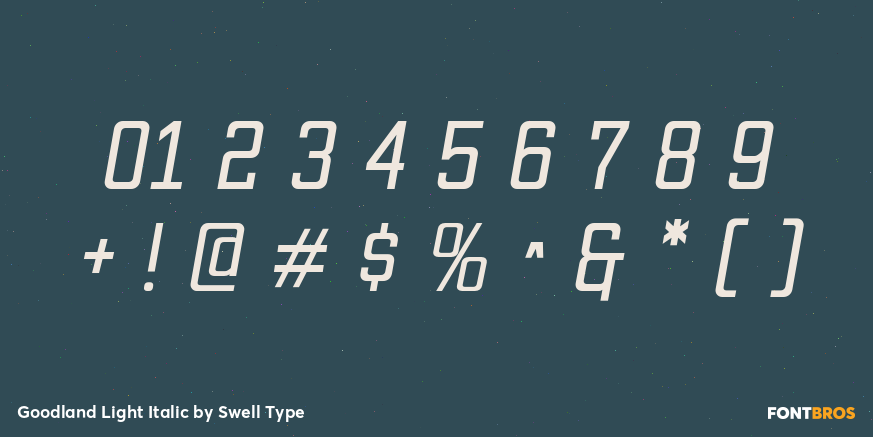 Goodland Light Italic Font Poster #4