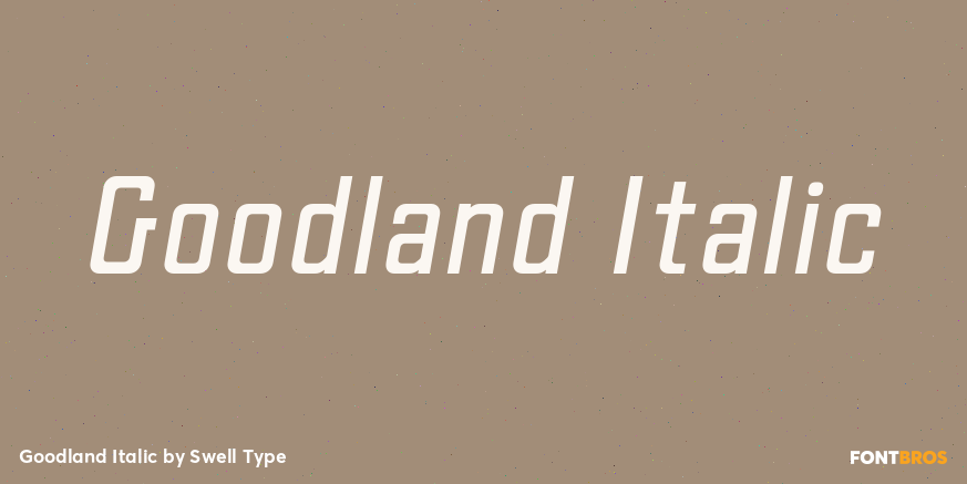 Goodland Italic Font Poster #1