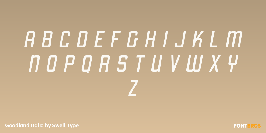 Goodland Italic Font Poster #1