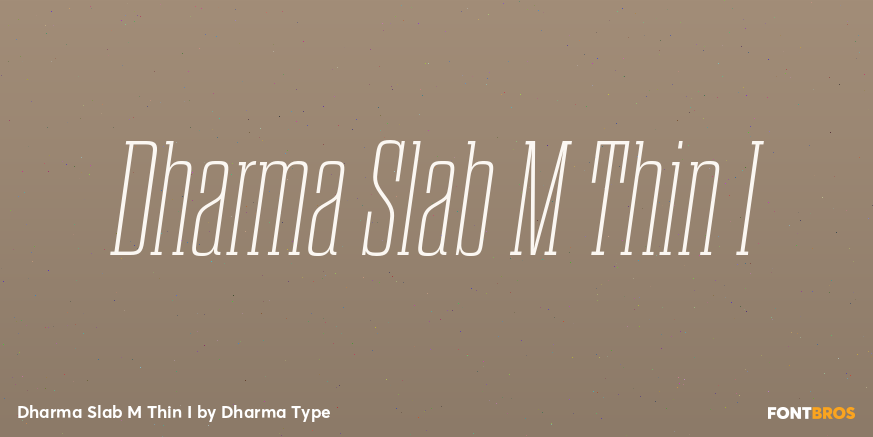 Dharma Slab M Thin I Font Poster #1