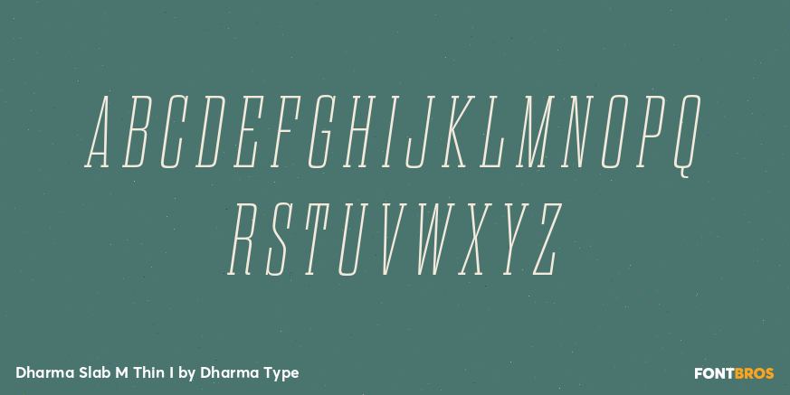 Dharma Slab M Thin I Font Poster #2
