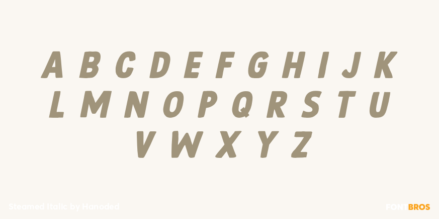 Steamed Italic Font Poster #1