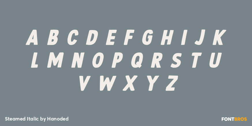 Steamed Italic Font Poster #1