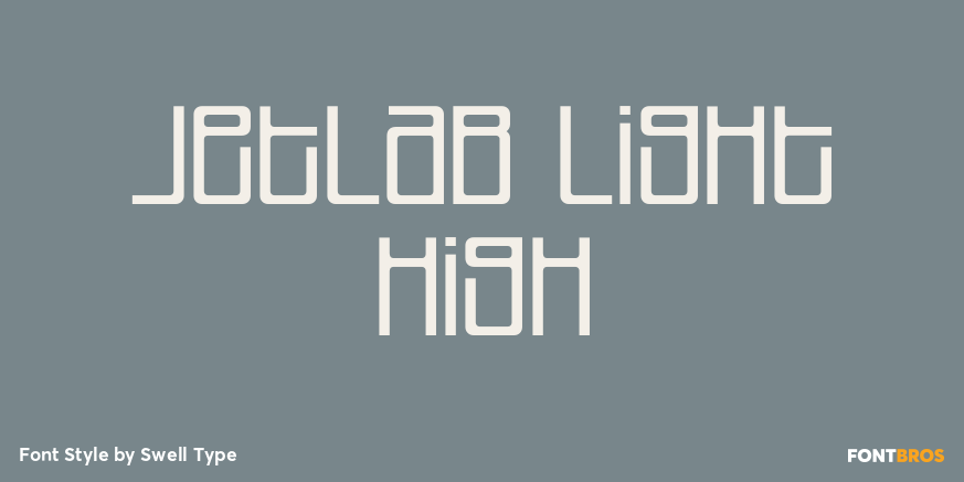 Jetlab Light High Font Poster #1