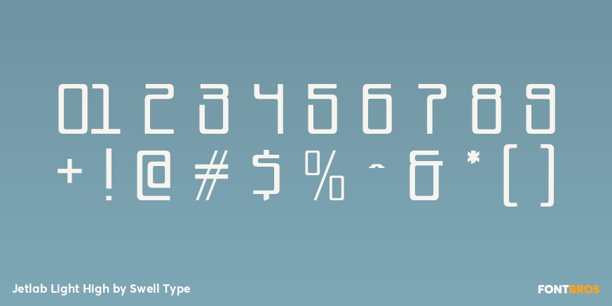 Jetlab Light High Font Poster #1