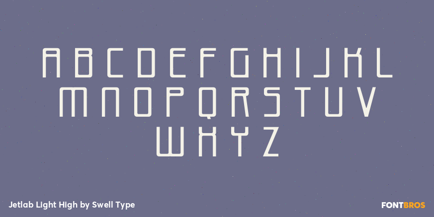Jetlab Light High Font Poster #1