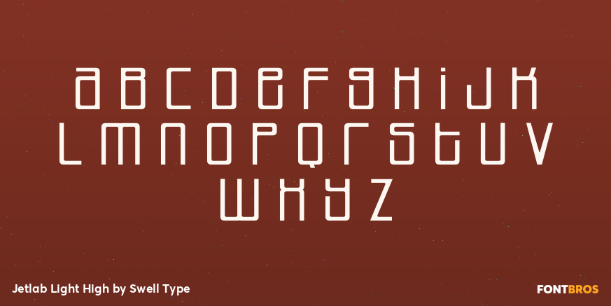 Jetlab Light High Font Poster #1