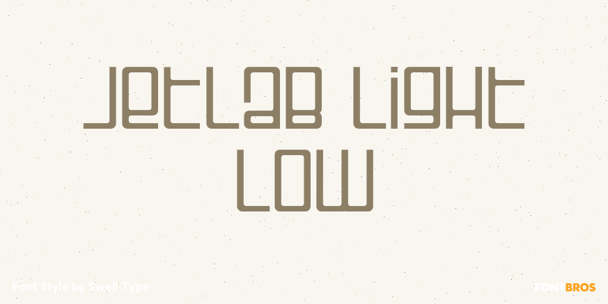 Jetlab Light Low Font Poster #1