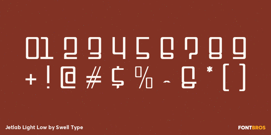 Jetlab Light Low Font Poster #1