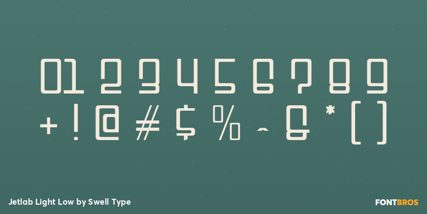 Jetlab Light Low Font Poster #4