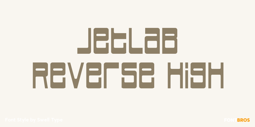 Jetlab Reverse High Font Poster #1