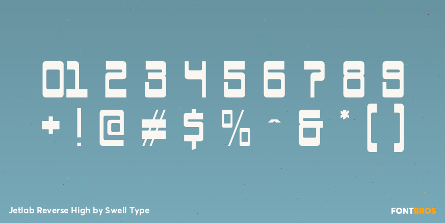 Jetlab Reverse High Font Poster #4