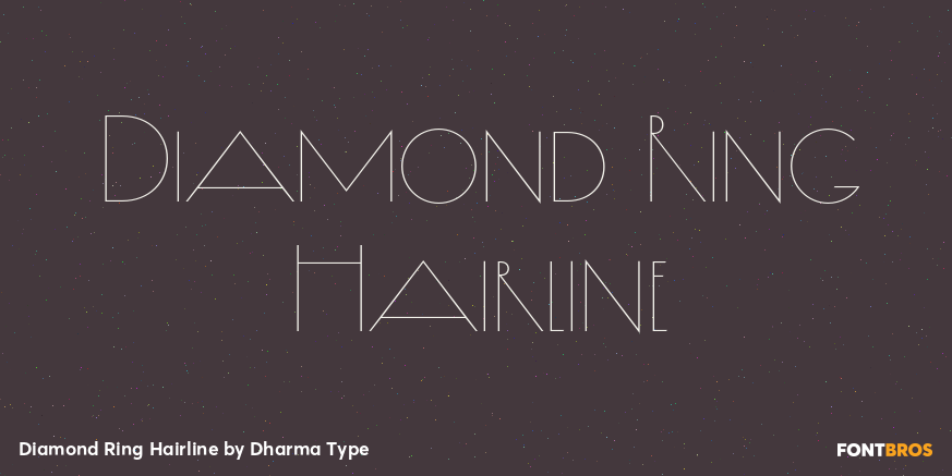 Diamond Ring Hairline Font Poster #1