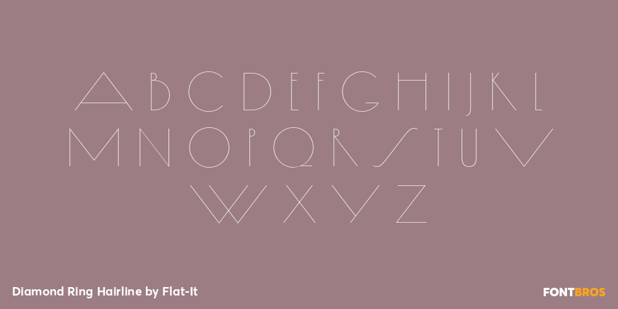 Diamond Ring Hairline Font Poster #2