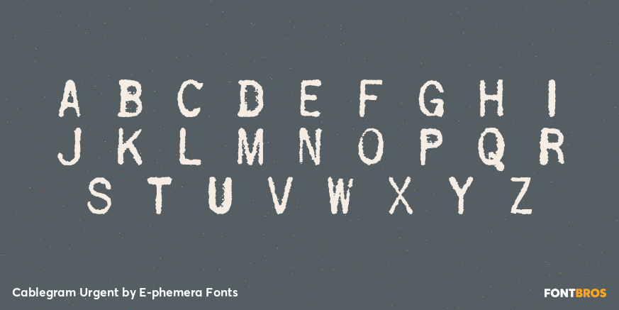 Cablegram Urgent Font Poster #2