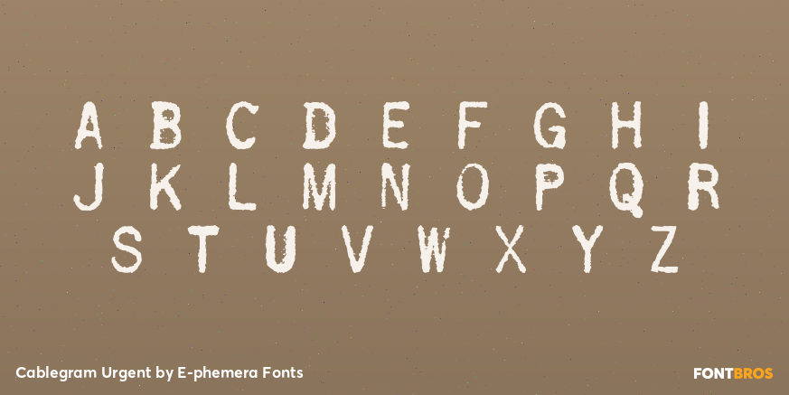 Cablegram Urgent Font Poster #1