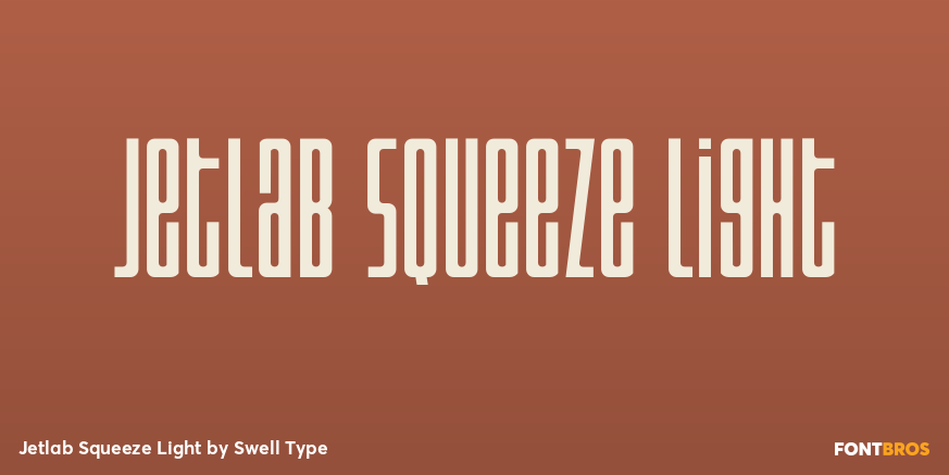 Jetlab Squeeze Light Font Poster #1