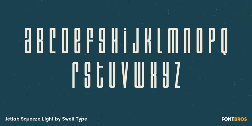 Jetlab Squeeze Light Font Poster #3
