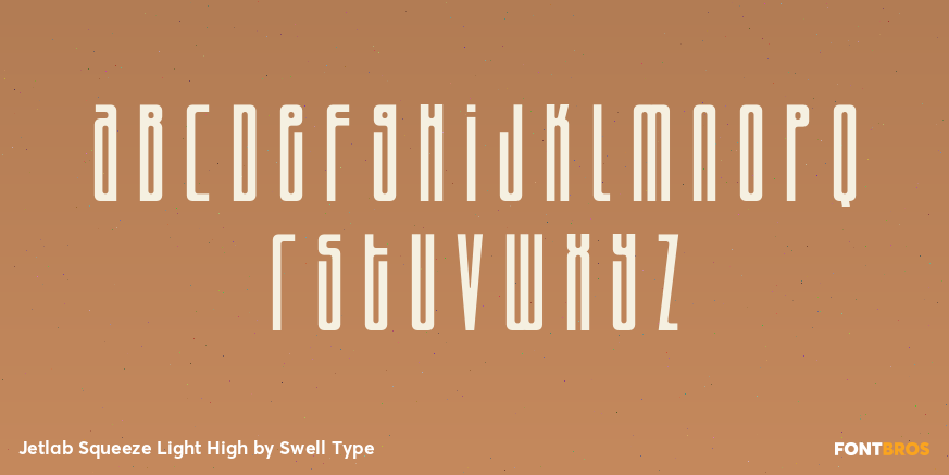 Jetlab Squeeze Light High Font Poster #3
