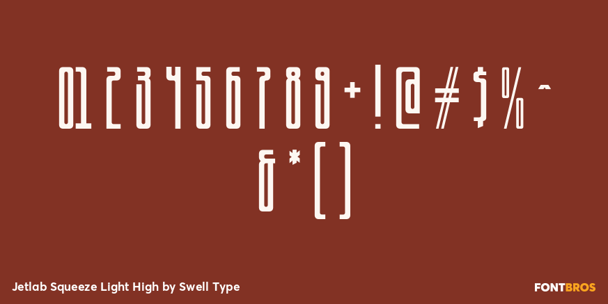 Jetlab Squeeze Light High Font Poster #4