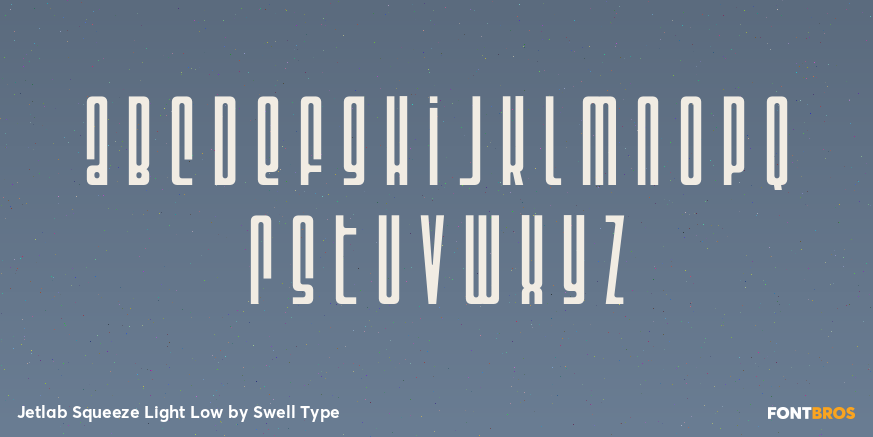 Jetlab Squeeze Light Low Font Poster #3
