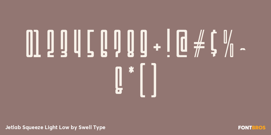 Jetlab Squeeze Light Low Font Poster #4