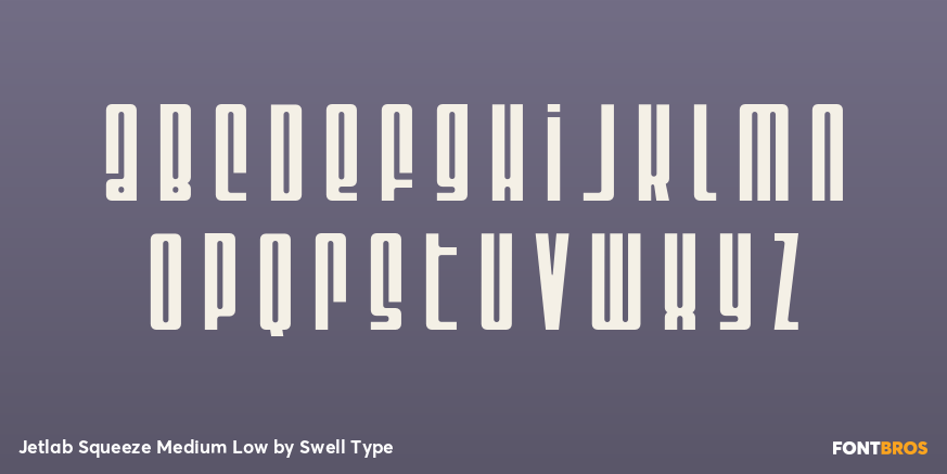 Jetlab Squeeze Medium Low Font Poster #3