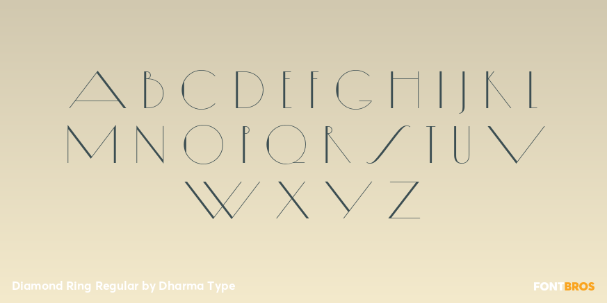 Diamond Ring Regular Font Poster #2