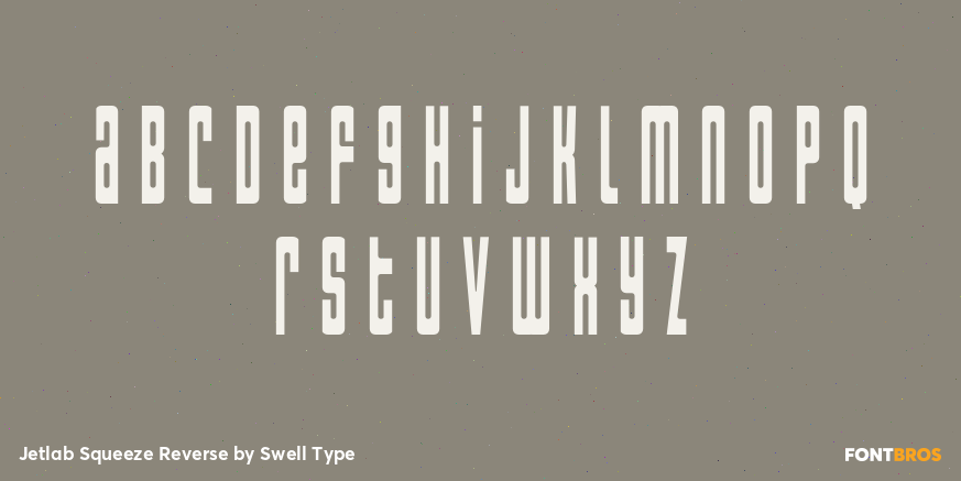 Jetlab Squeeze Reverse Font Poster #3