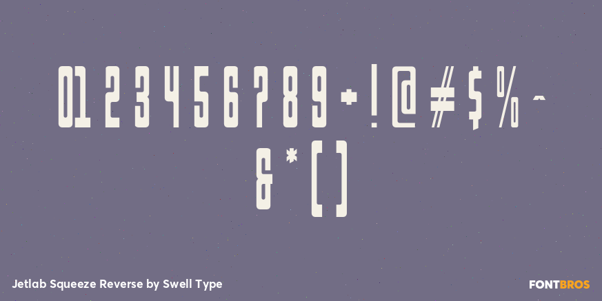 Jetlab Squeeze Reverse Font Poster #4