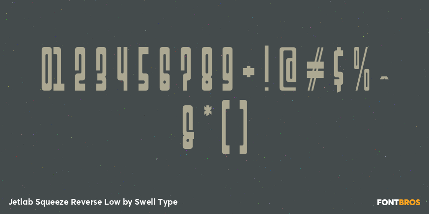 Jetlab Squeeze Reverse Low Font Poster #1