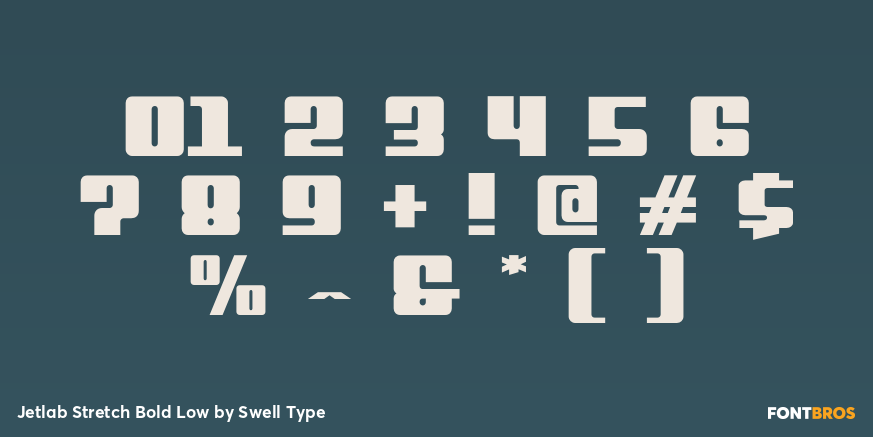 Jetlab Stretch Bold Low Font Poster #1