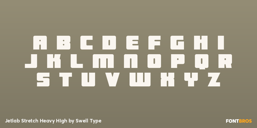 Jetlab Stretch Heavy High Font Poster #2