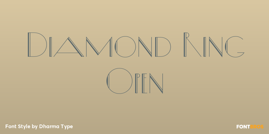 Diamond Ring Open Font Poster #1